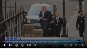 Prince Harry returns to court in UK